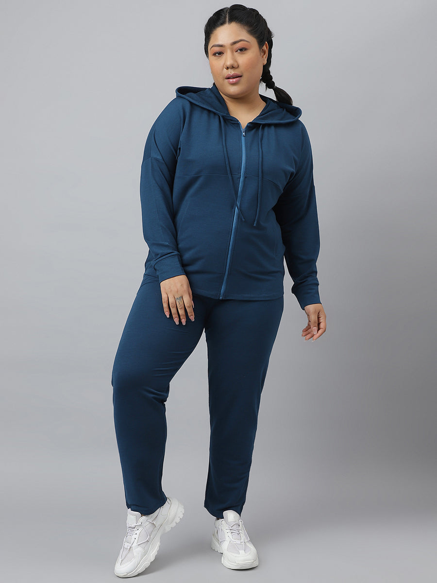 Fitkin Plus Size Ecofriendly Tencel Active Track Gym Straight Teal