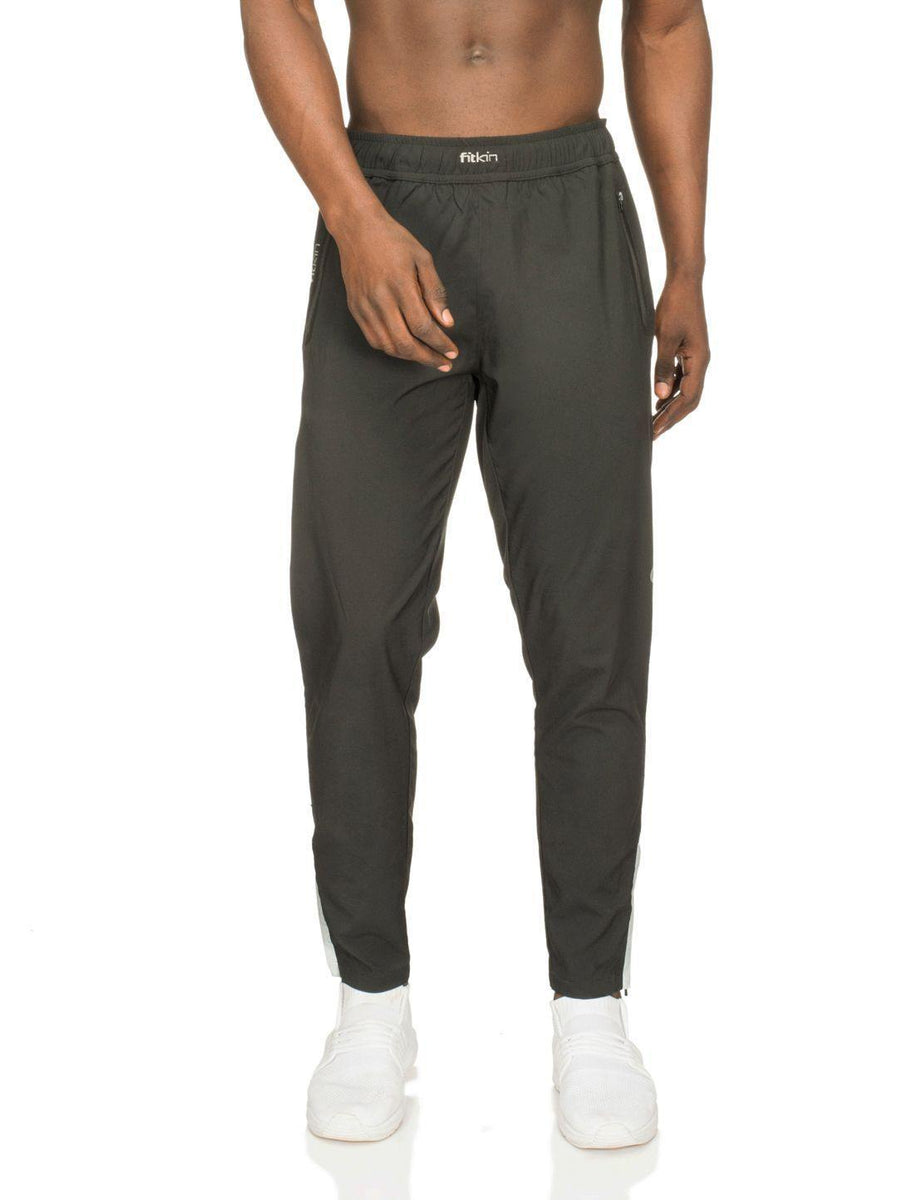 Men Black Solid Relaxed Fit Gym Track Pants