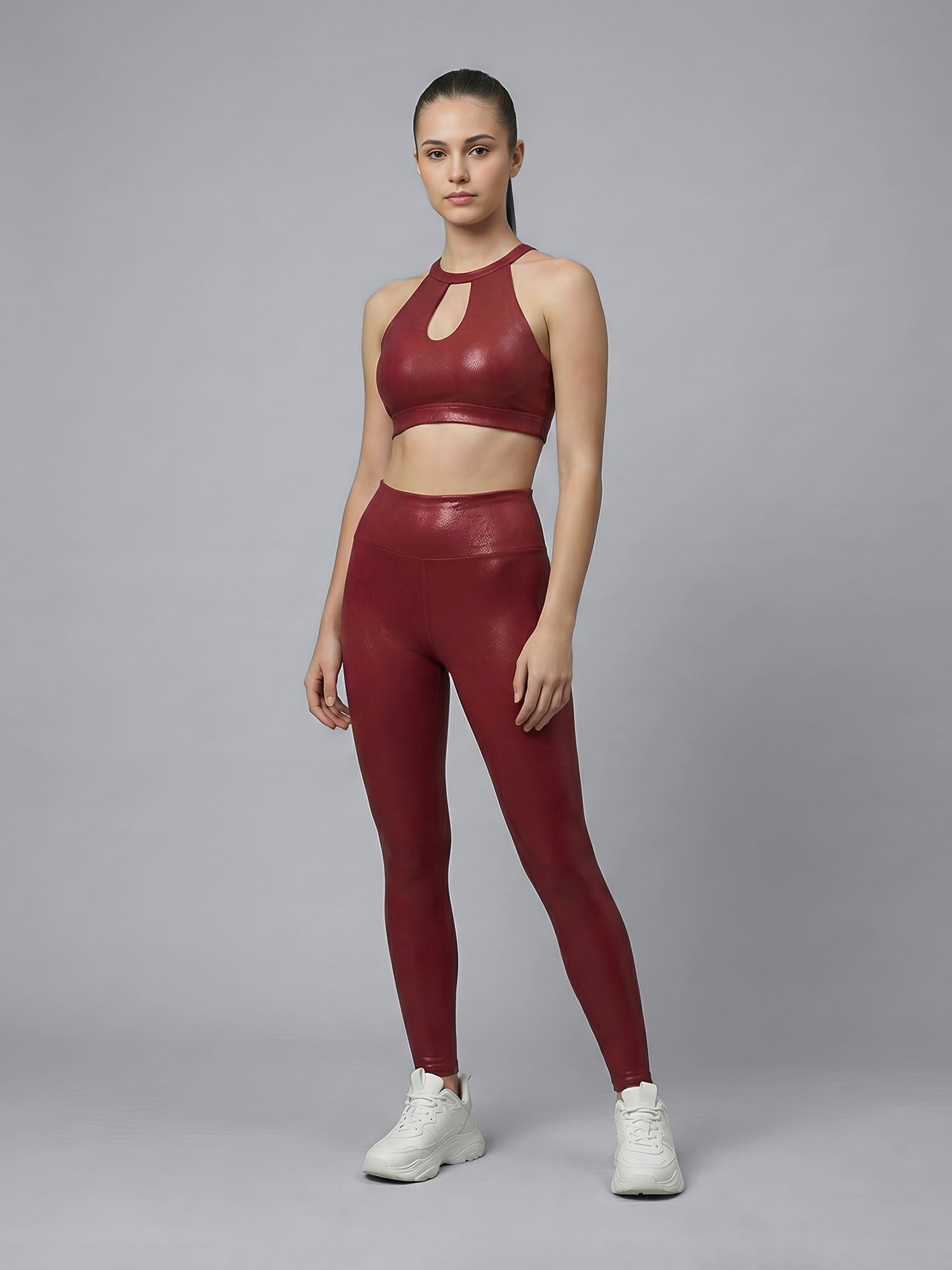 crimson sports bra