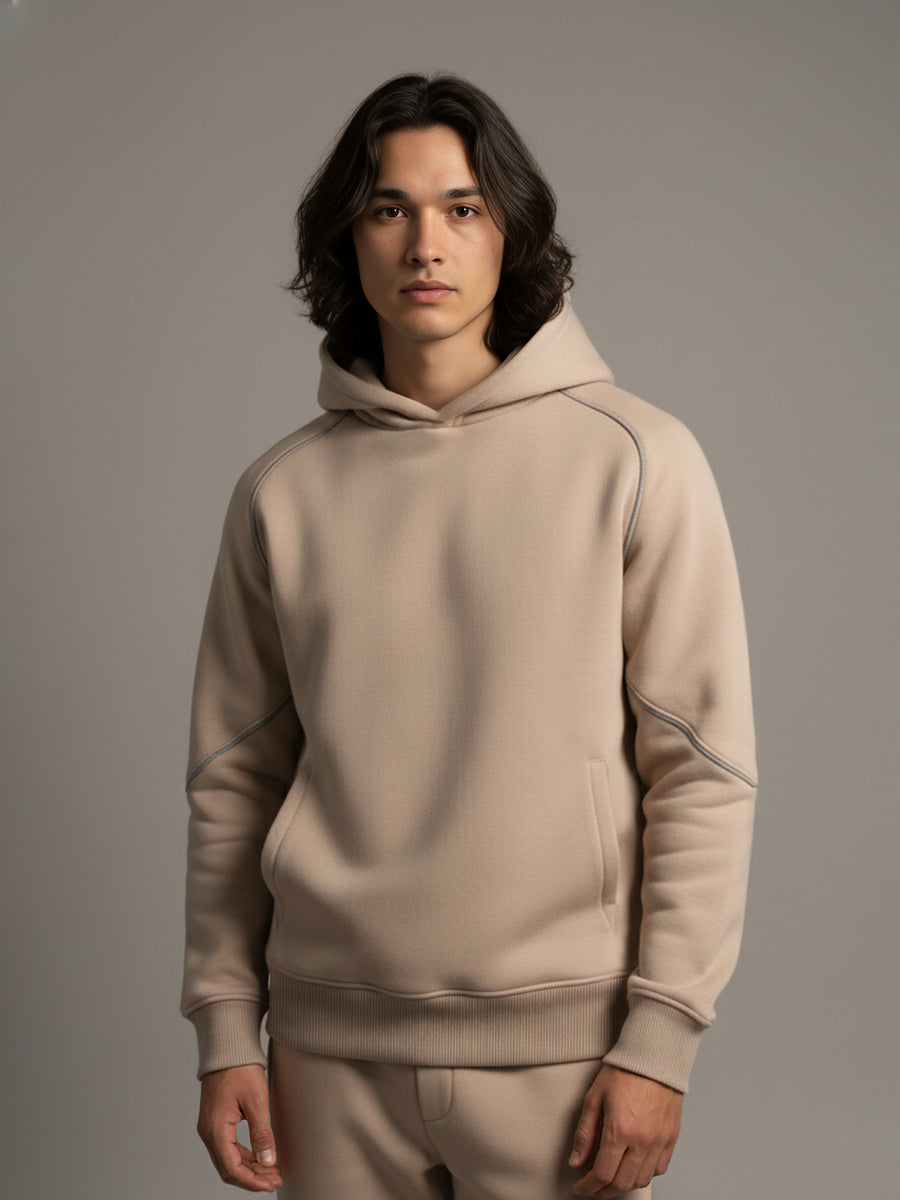 Men Tan Fleece Super Soft Athleisure Hoodie – Fitkin