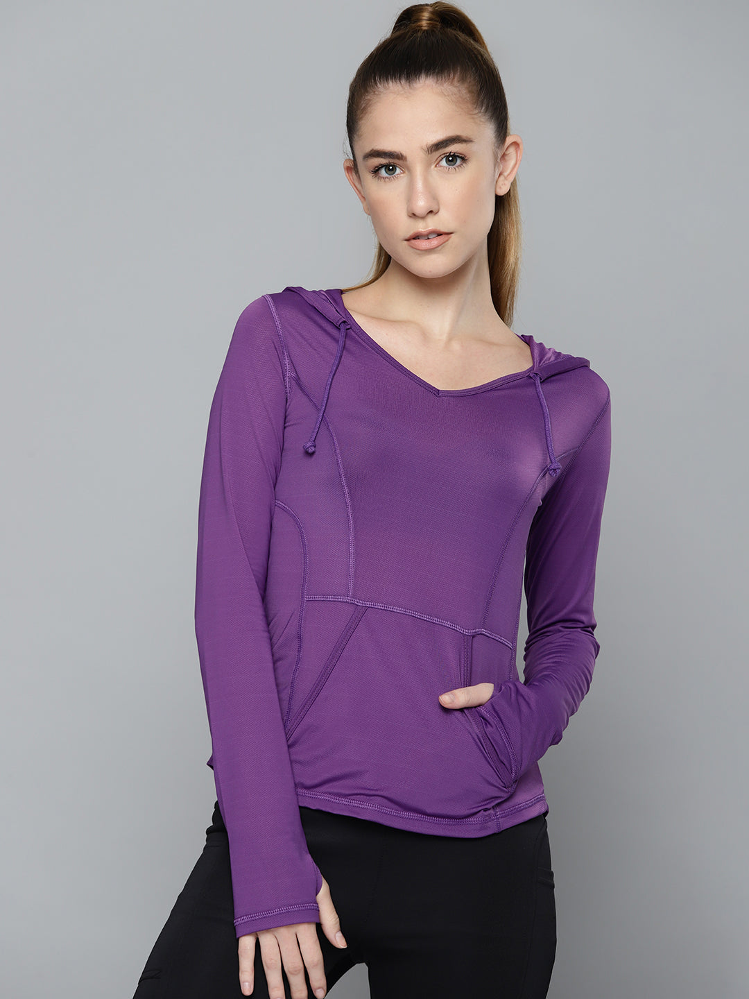 Women Gym T-Shirt Slim-Fit - Purple