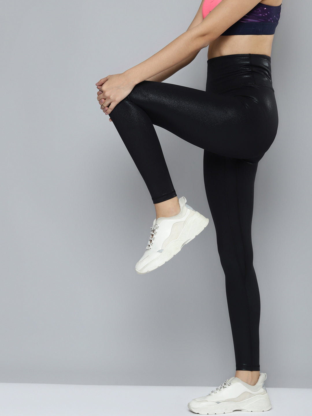 BROGBUS Cotton Ultra Soft Regular Wear Gym Leggings for Women Black,Size -L