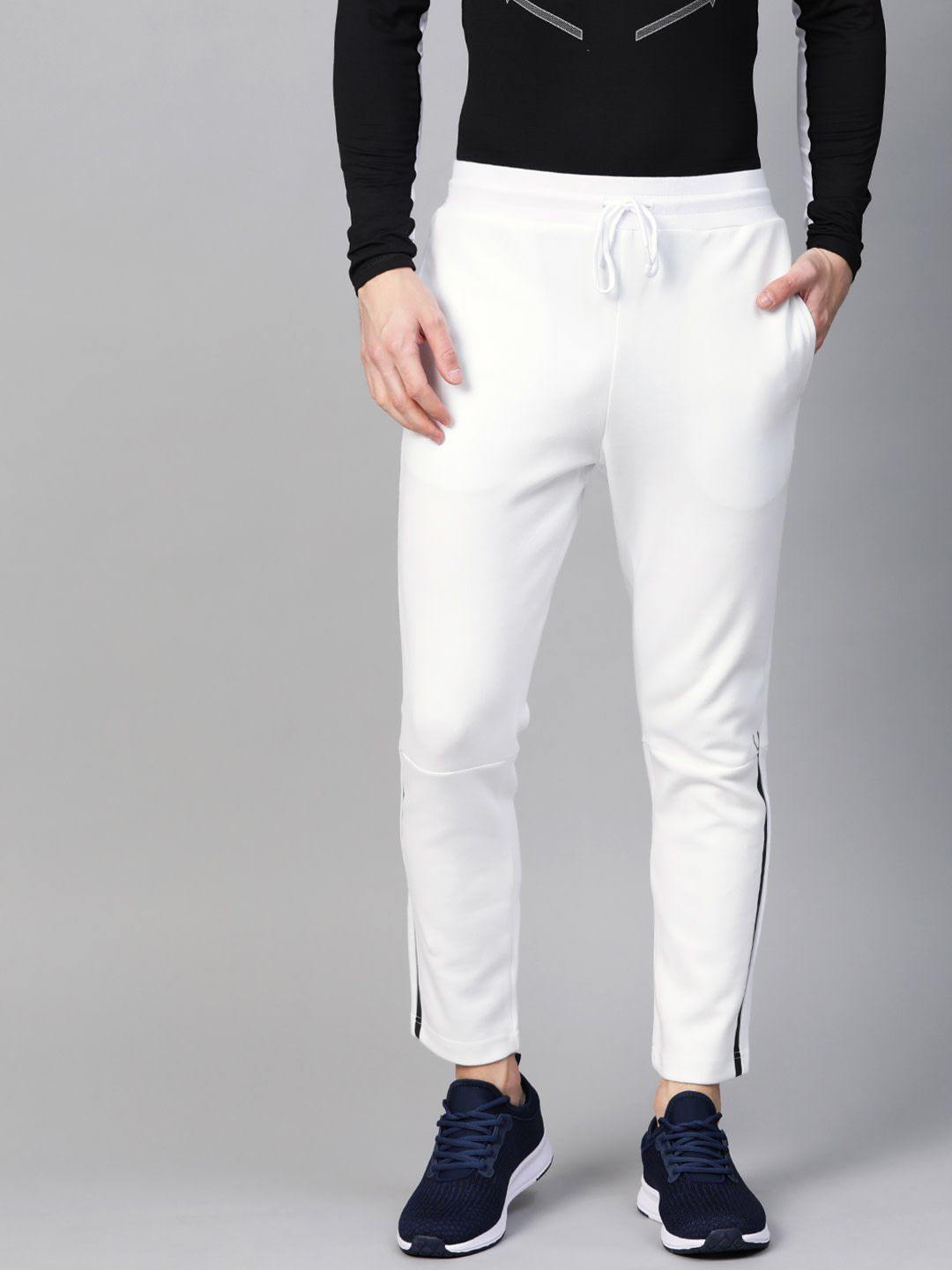 Men's White Color Cotton Slim Fit Pant - Absolutely Desi