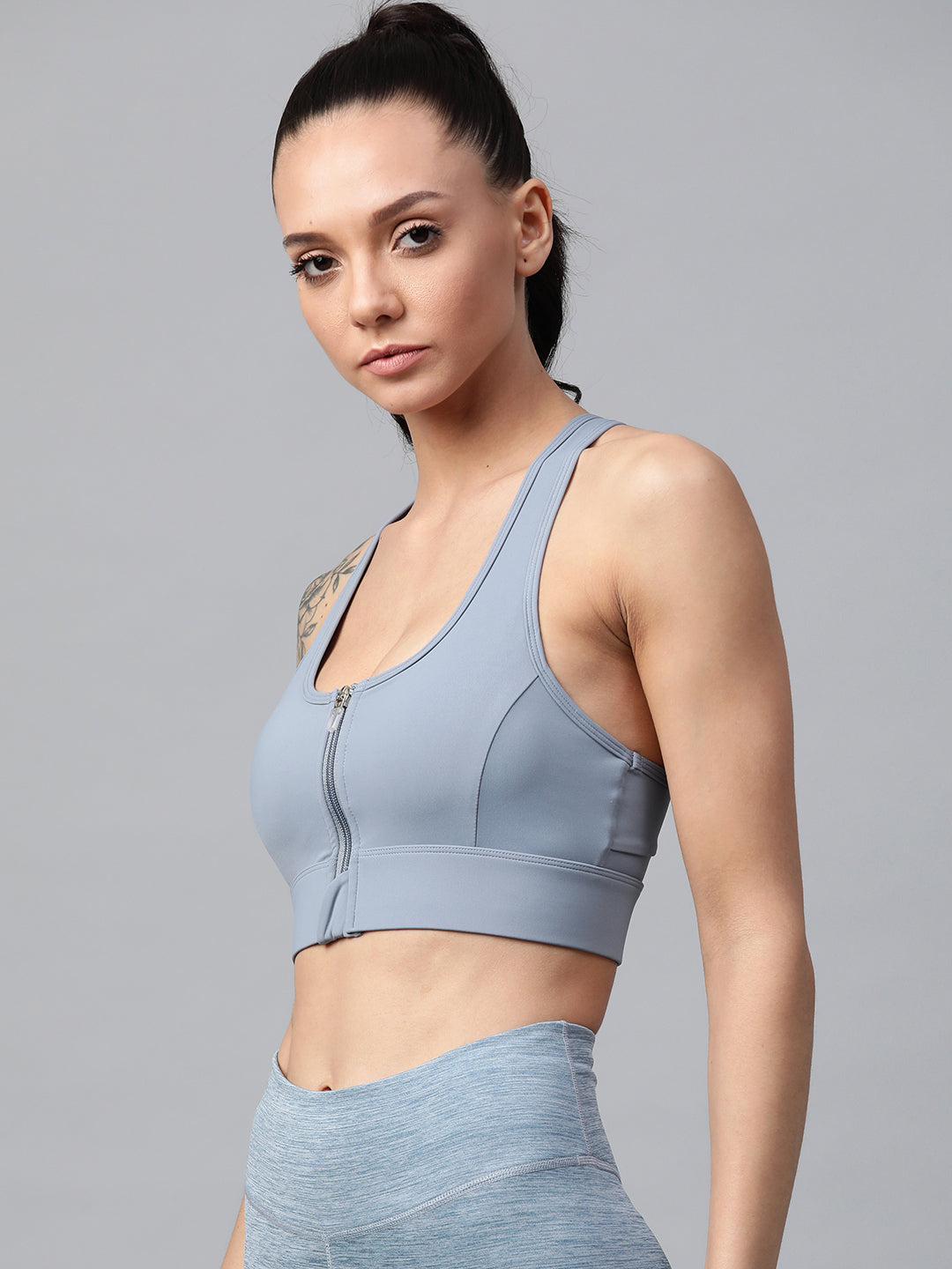 Women's detachable zip-up training sports bra – Fitkin